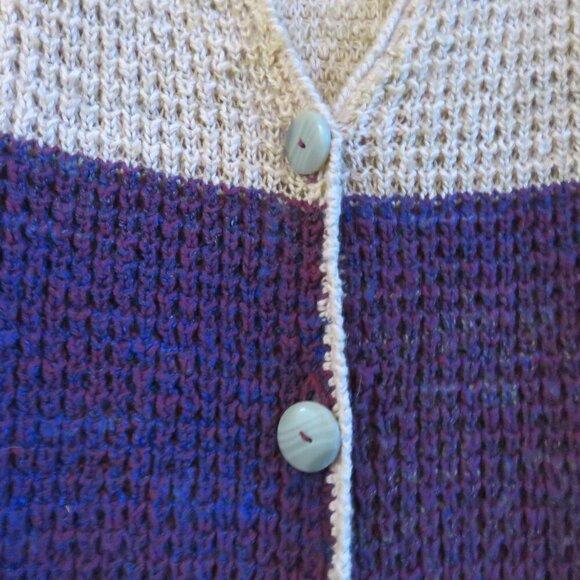 FREE PEOPLE Lake Tahoe Color Block Striped Cardigan Loose Knit Pastel Purple XS - Picture 6 of 14